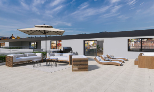 Penthaus s panoramatickou terasou při Kramárech