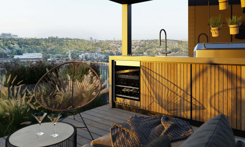 4+kk,  dvě terasy, vířivka, venkovní kuchyň, zelená střecha, Nádražní, Praha 5 - Smíchov