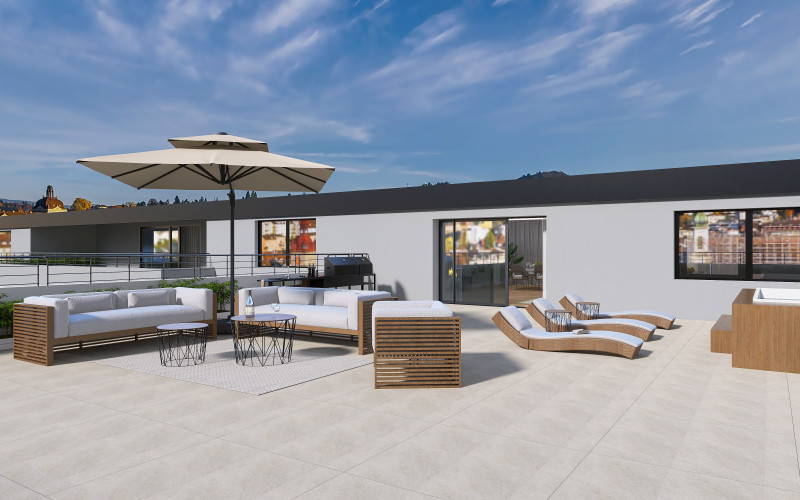 Penthaus s panoramatickou terasou při Kramárech