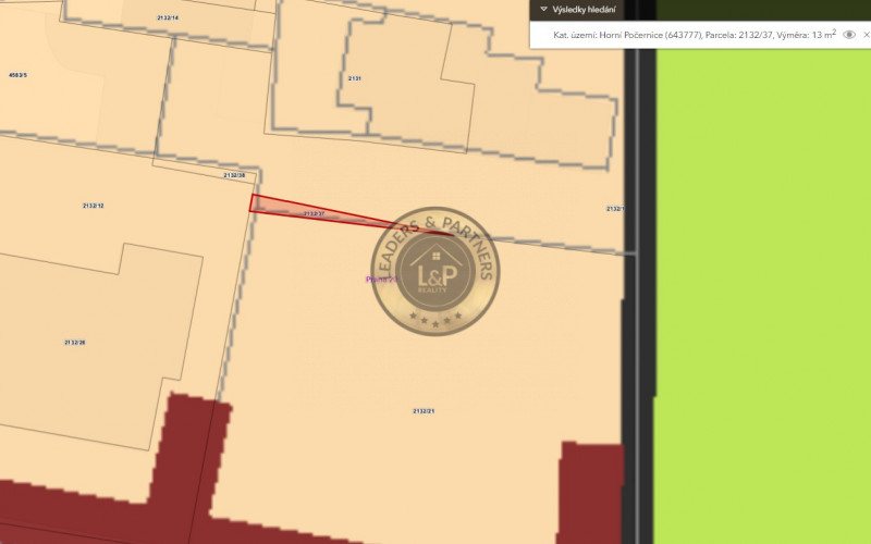 Prodej stavebního pozemku 1 058 m², Praha - Horní Počernice